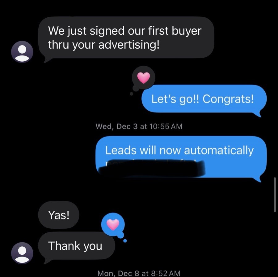 Client text conversation 6
